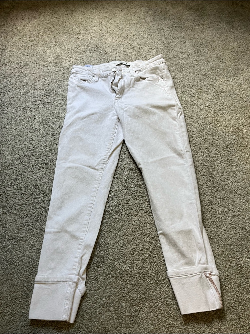 Joe's Jeans White Ankle-Cropped Slim Jeans